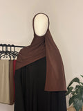 HIJAB HERSEY PREMIUM - MARRON FONCÉ MEZAOURA