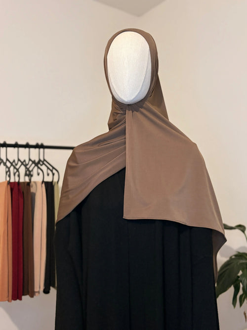 HIJAB JERSEY PREMIUM BRUN MEZAOURA
