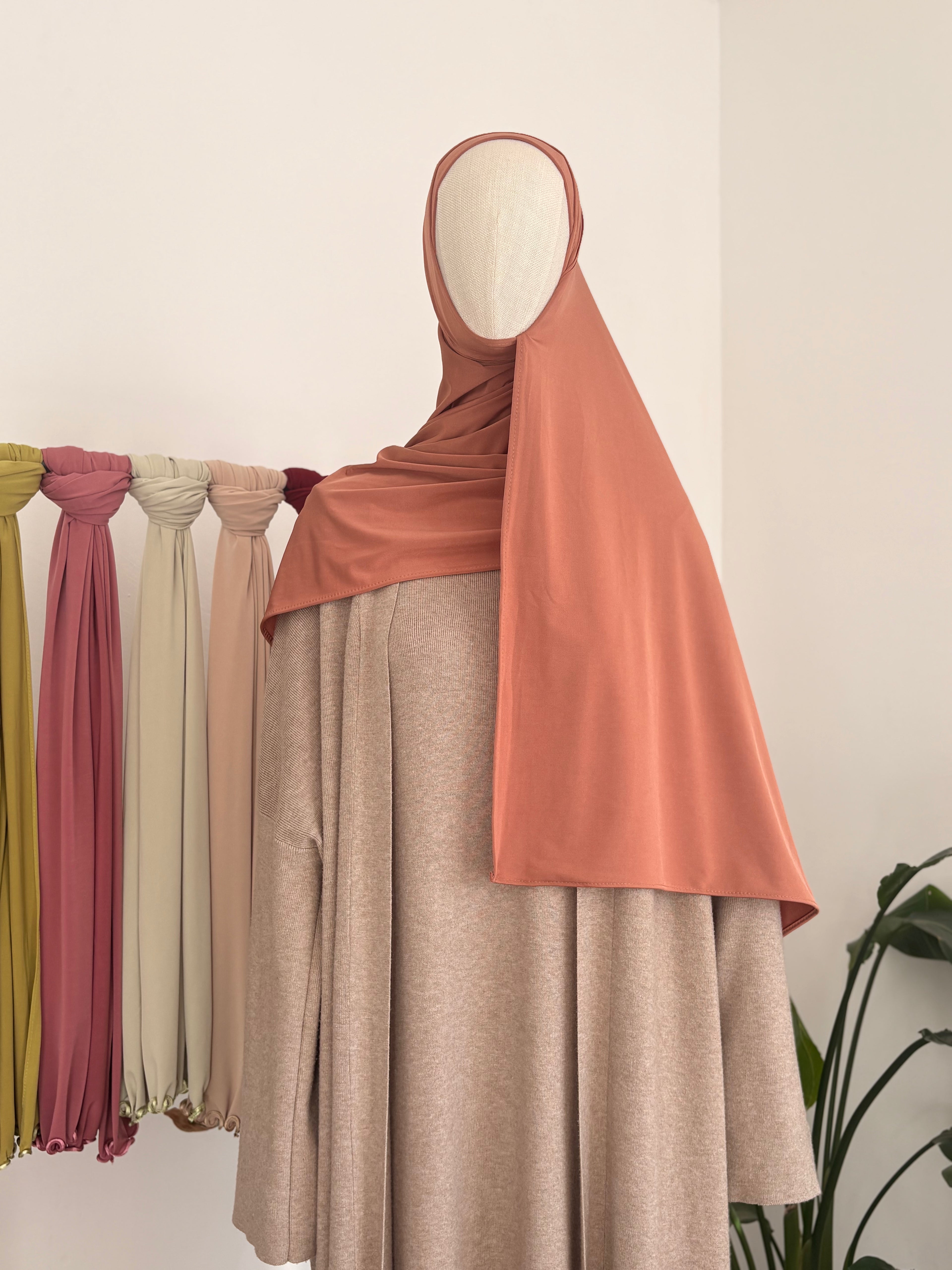 PREMIUM SATIN JERSEY HIJAB - TERRACOTTA