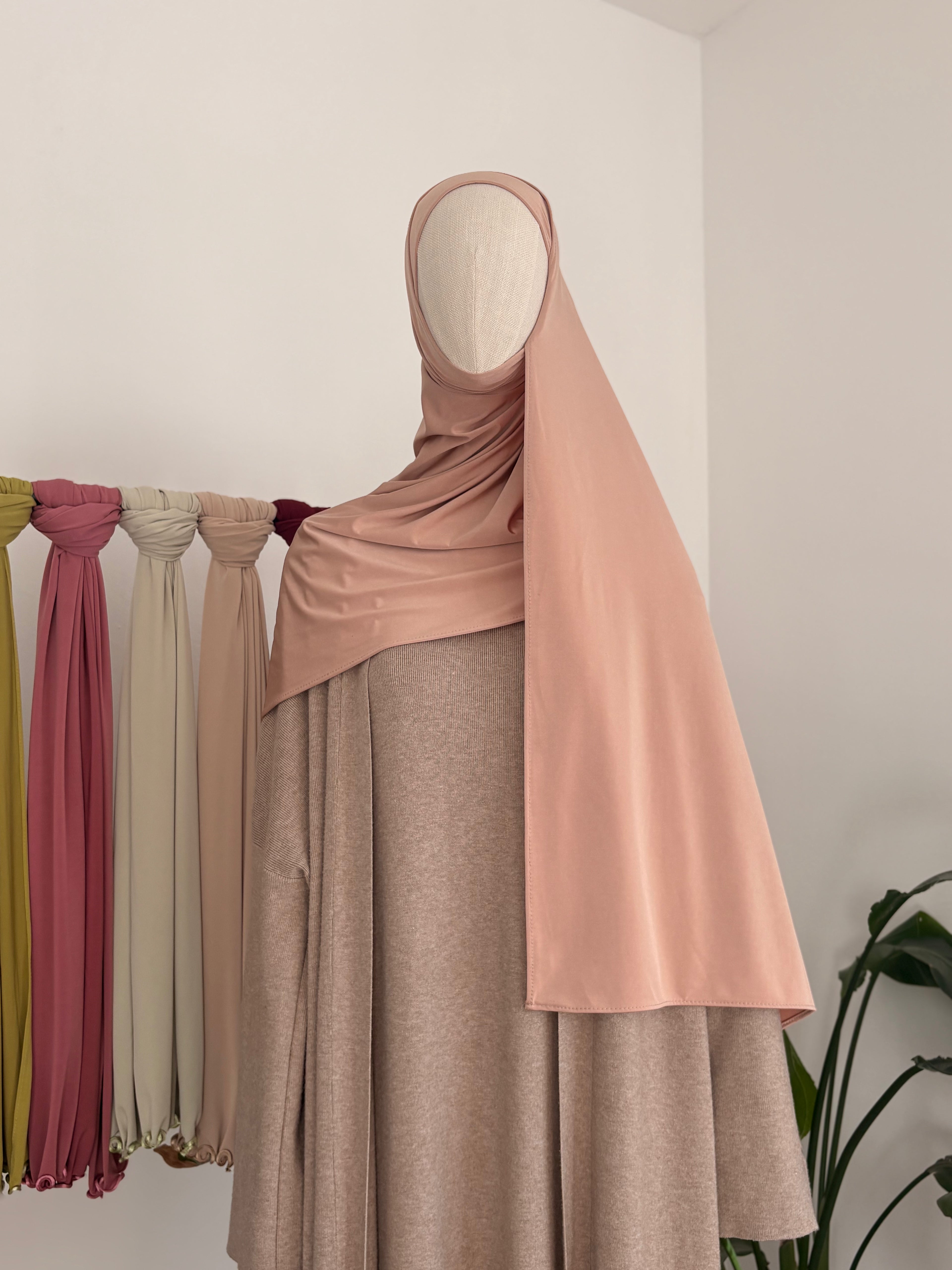 HIJAB JERSEY PREMIUM SATIN - NUDE