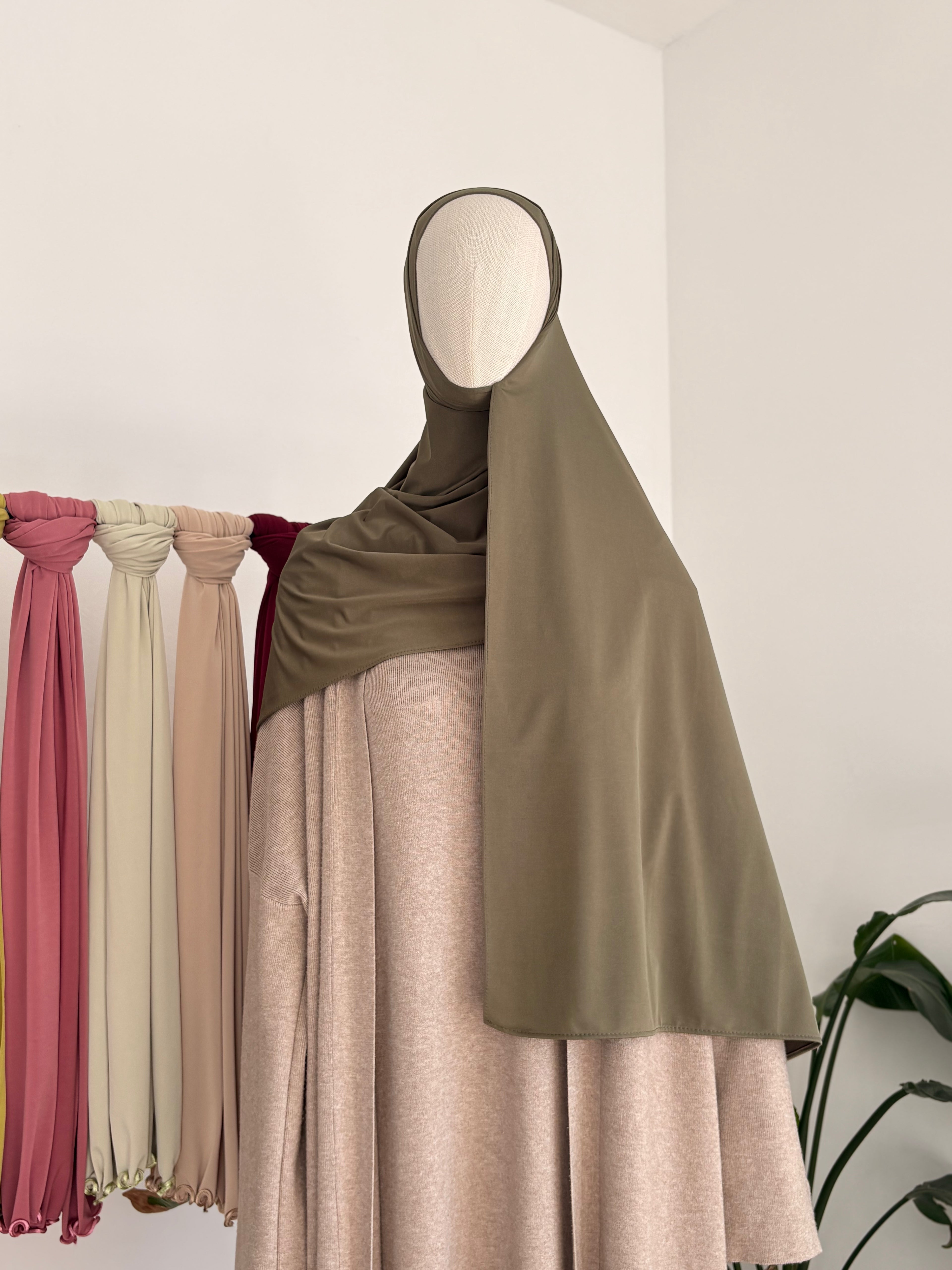 PREMIUM SATIN JERSEY HIJAB - KHAKI