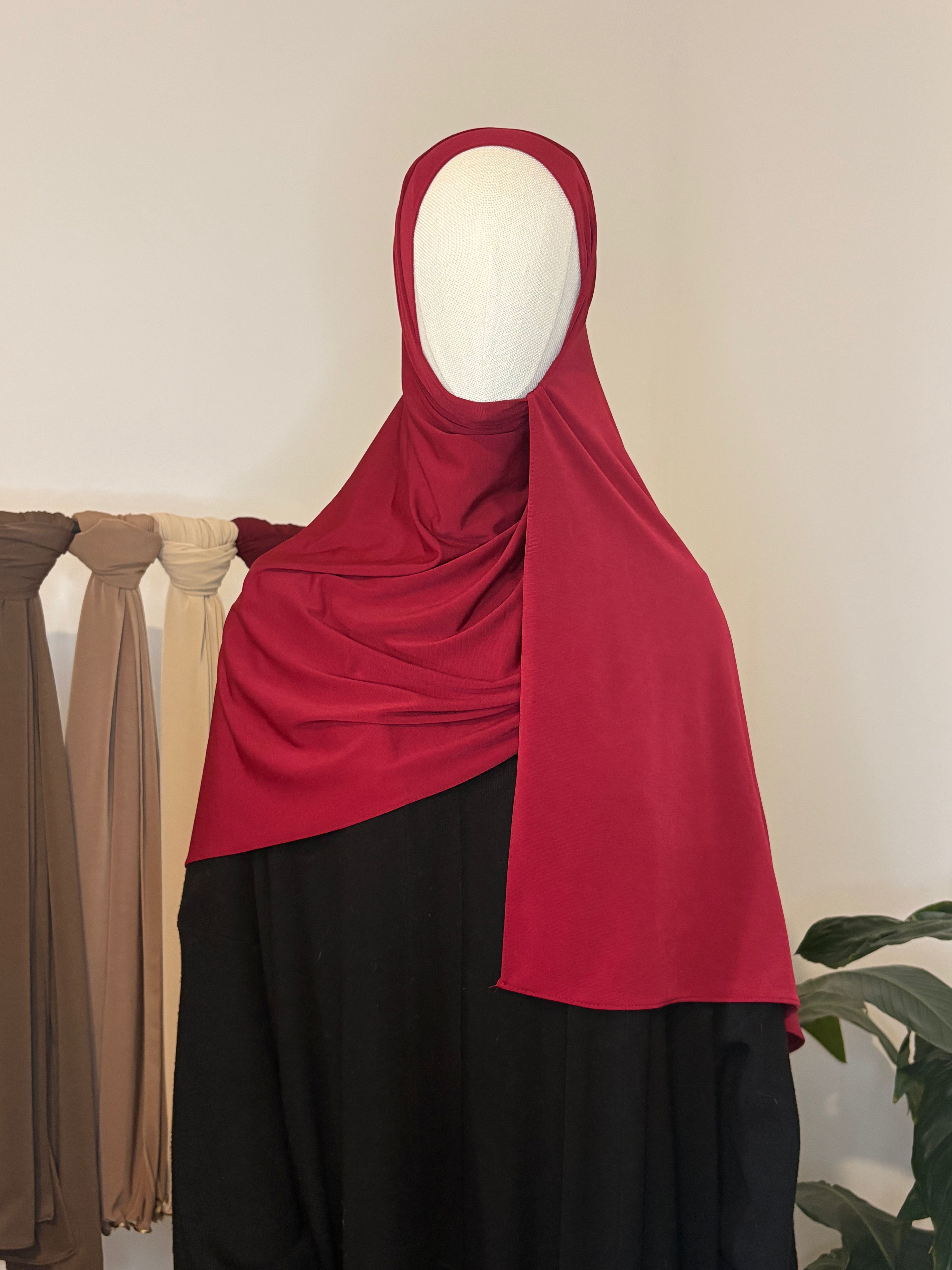 BURGUNDER PREMIUM JERSEY HIJAB