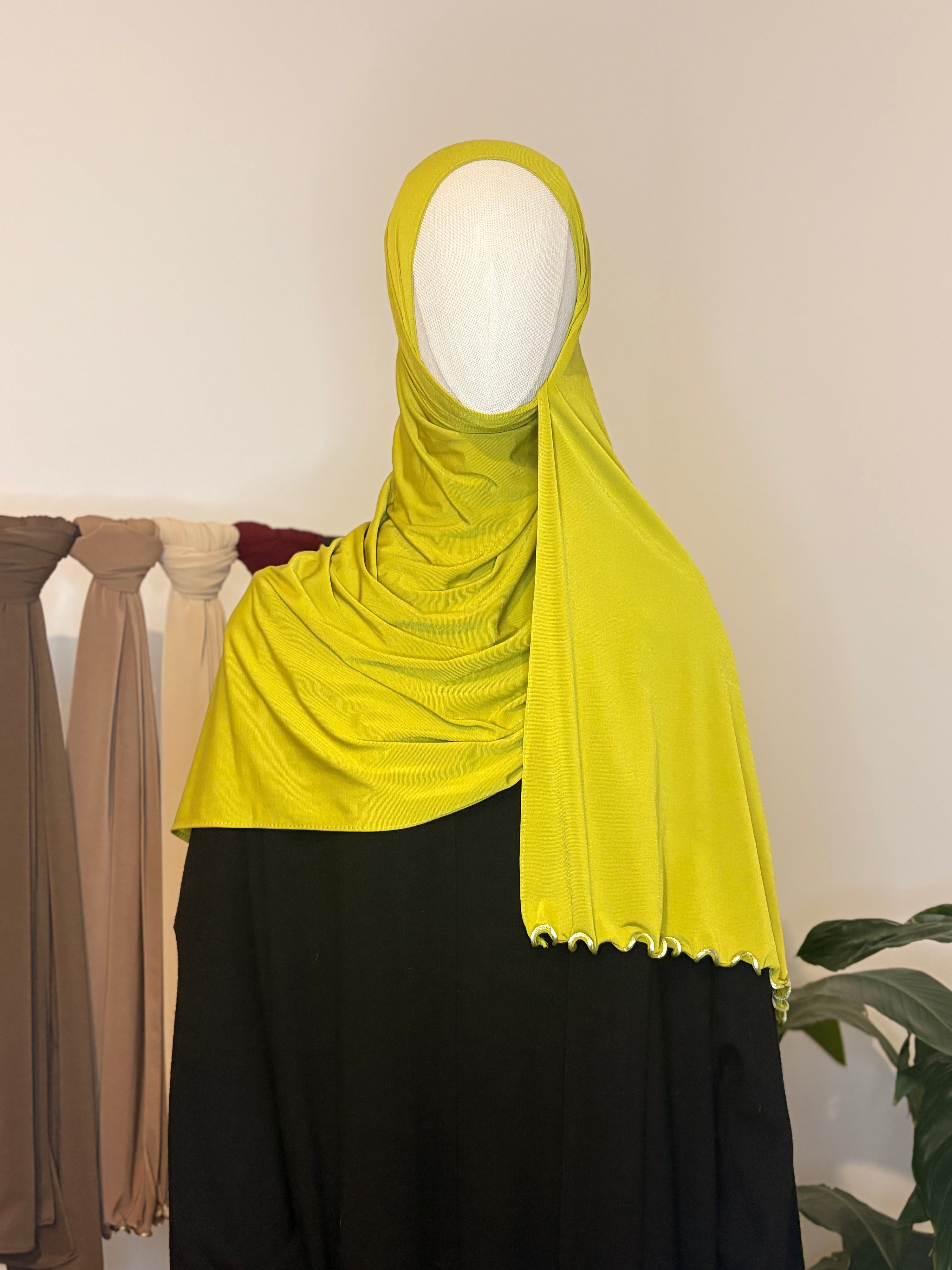 HIJAB JERSEY PREMIUM FROUFROU - OLIVE