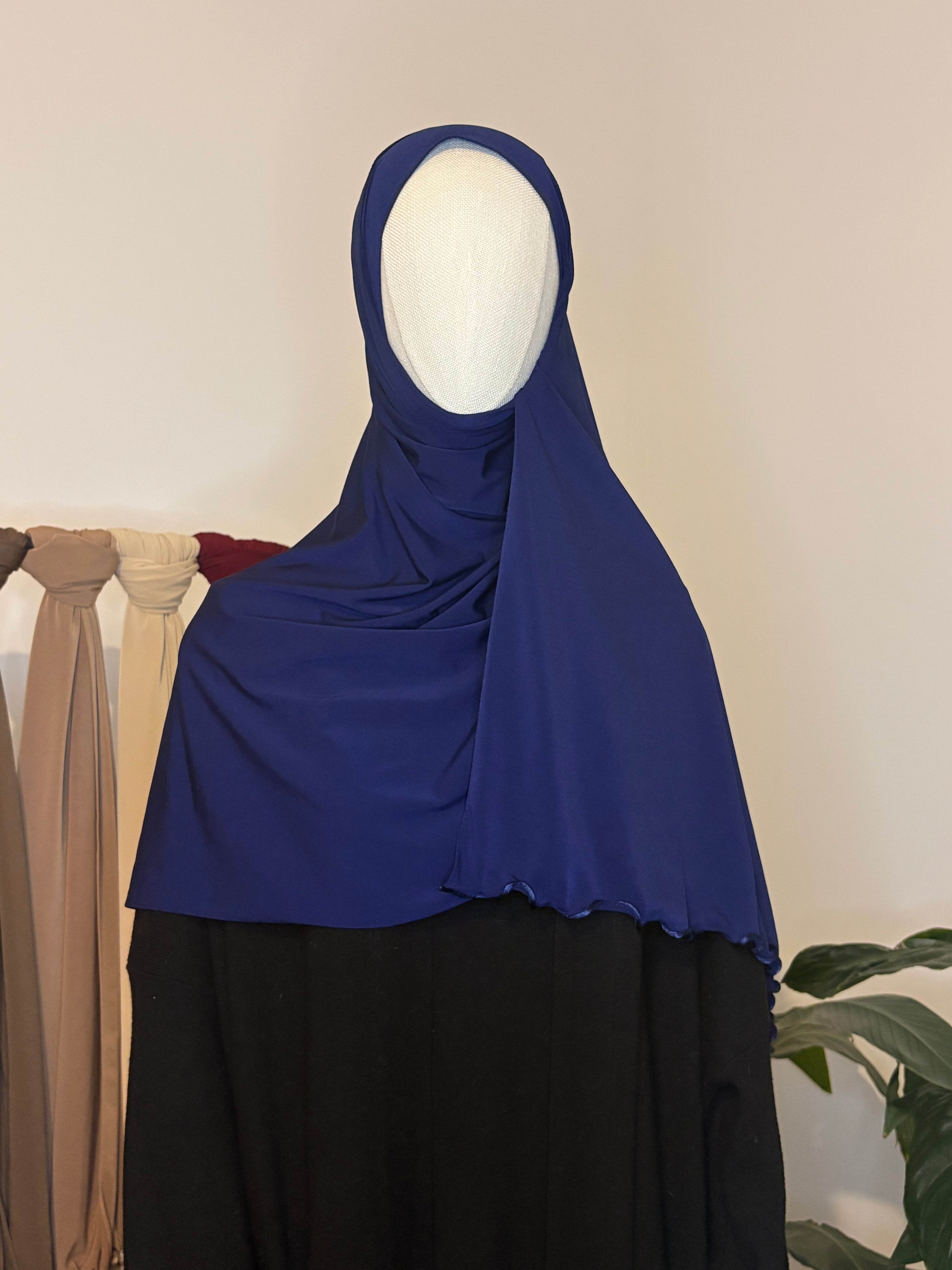 HIJAB JERSEY PREMIUM FROUFROU - BLEU NUIT