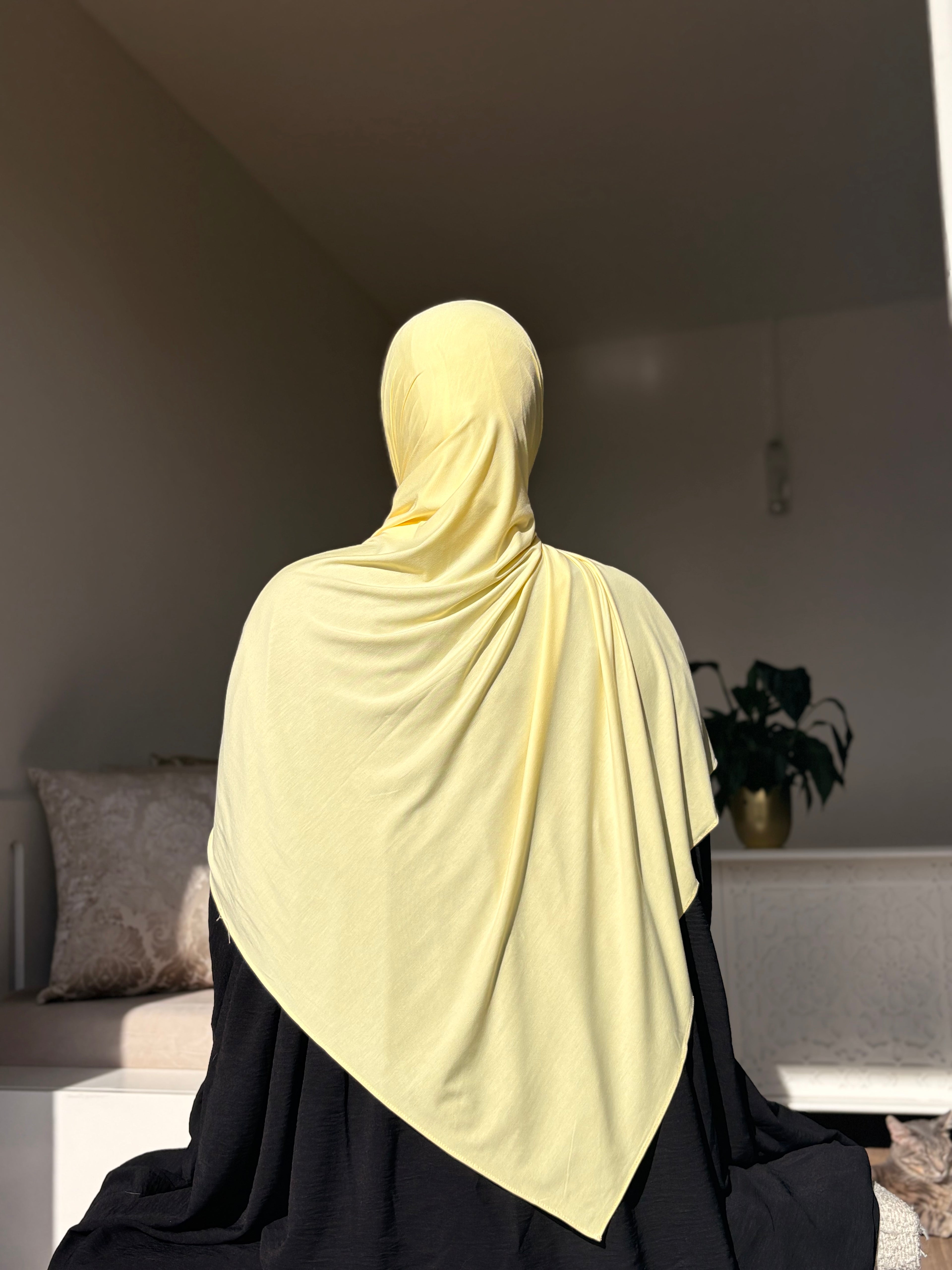 HIJAB JERSEY BAMBOO - JAUNE BEURRE