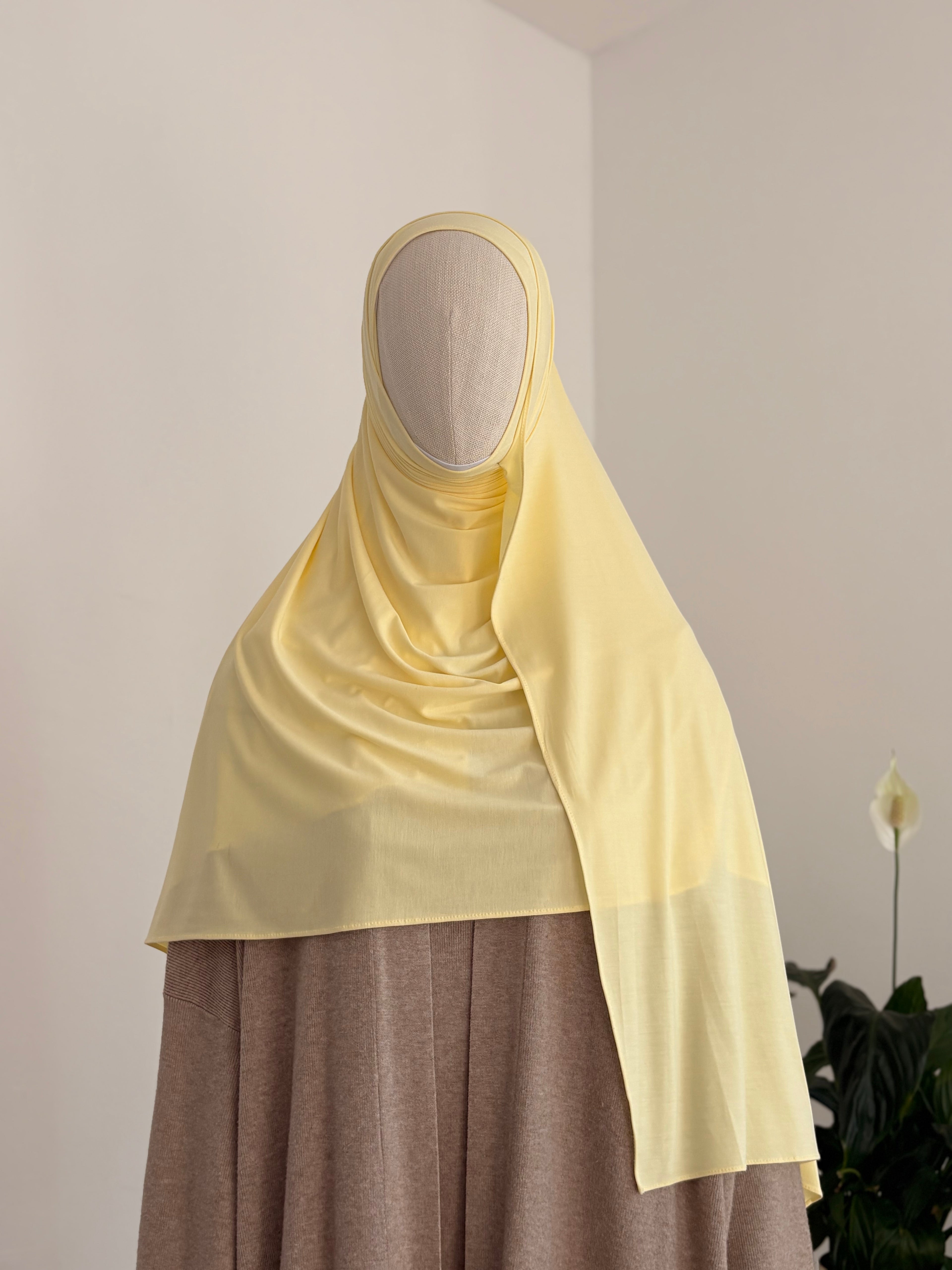 HIJAB JERSEY BAMBOO - JAUNE BEURRE