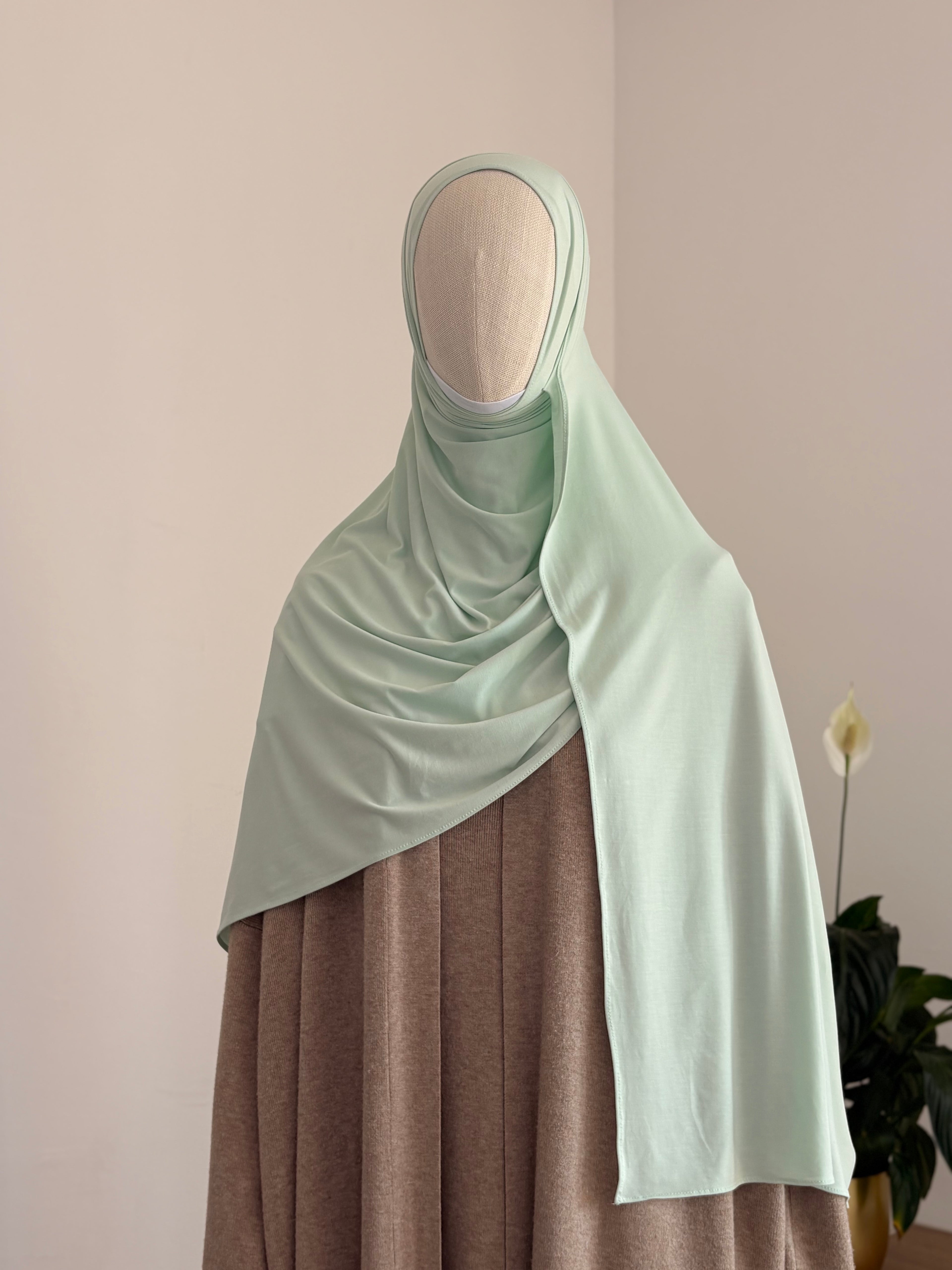 HIJAB JERSEY BAMBOO - VERT MENTHE