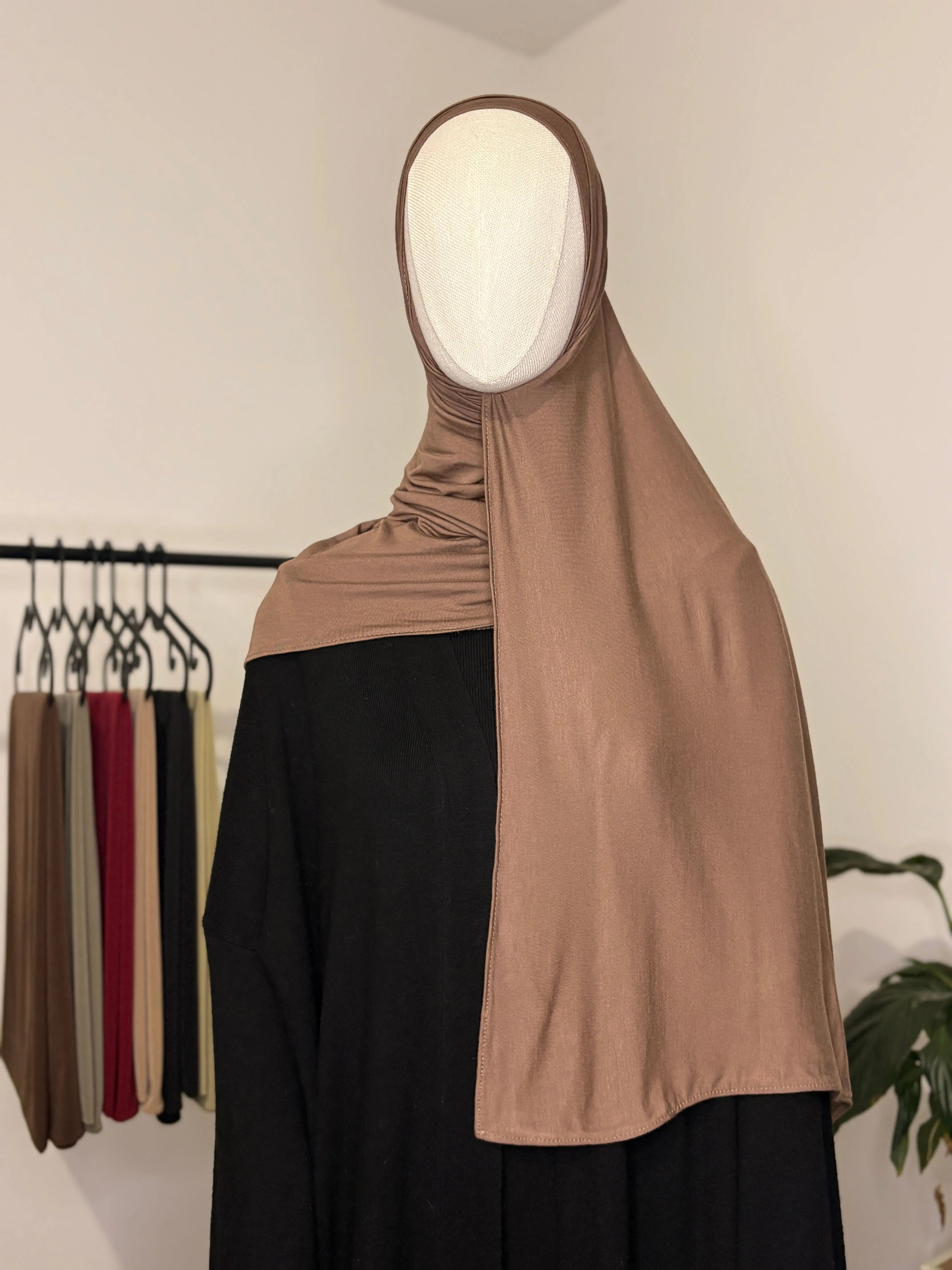 HIJAB JERSEY BAMBOO TAUPE CHAUD MEZAOURA