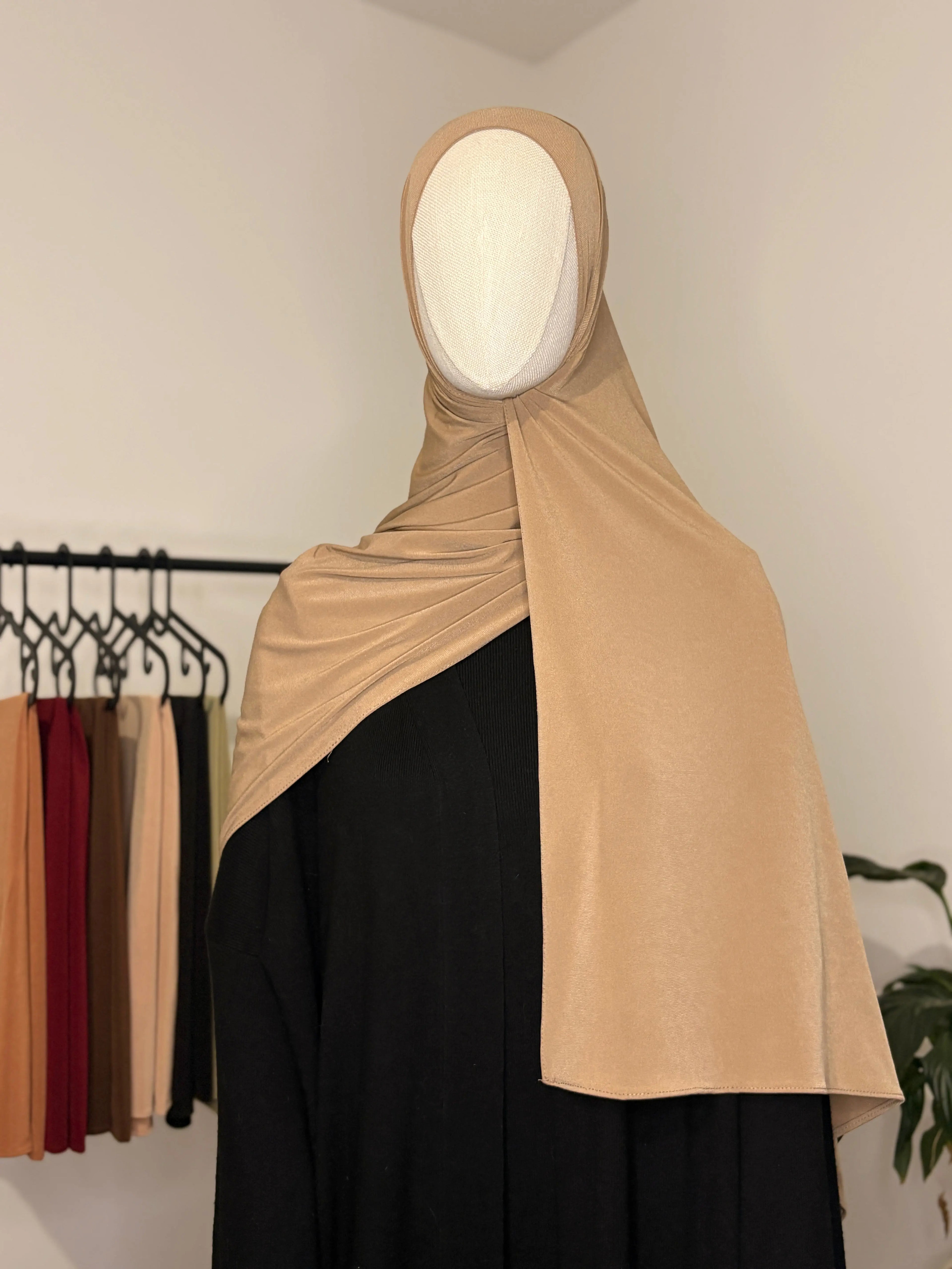 HIJAB JERSEY PREMIUM - CAPPUCCINO MEZAOURA