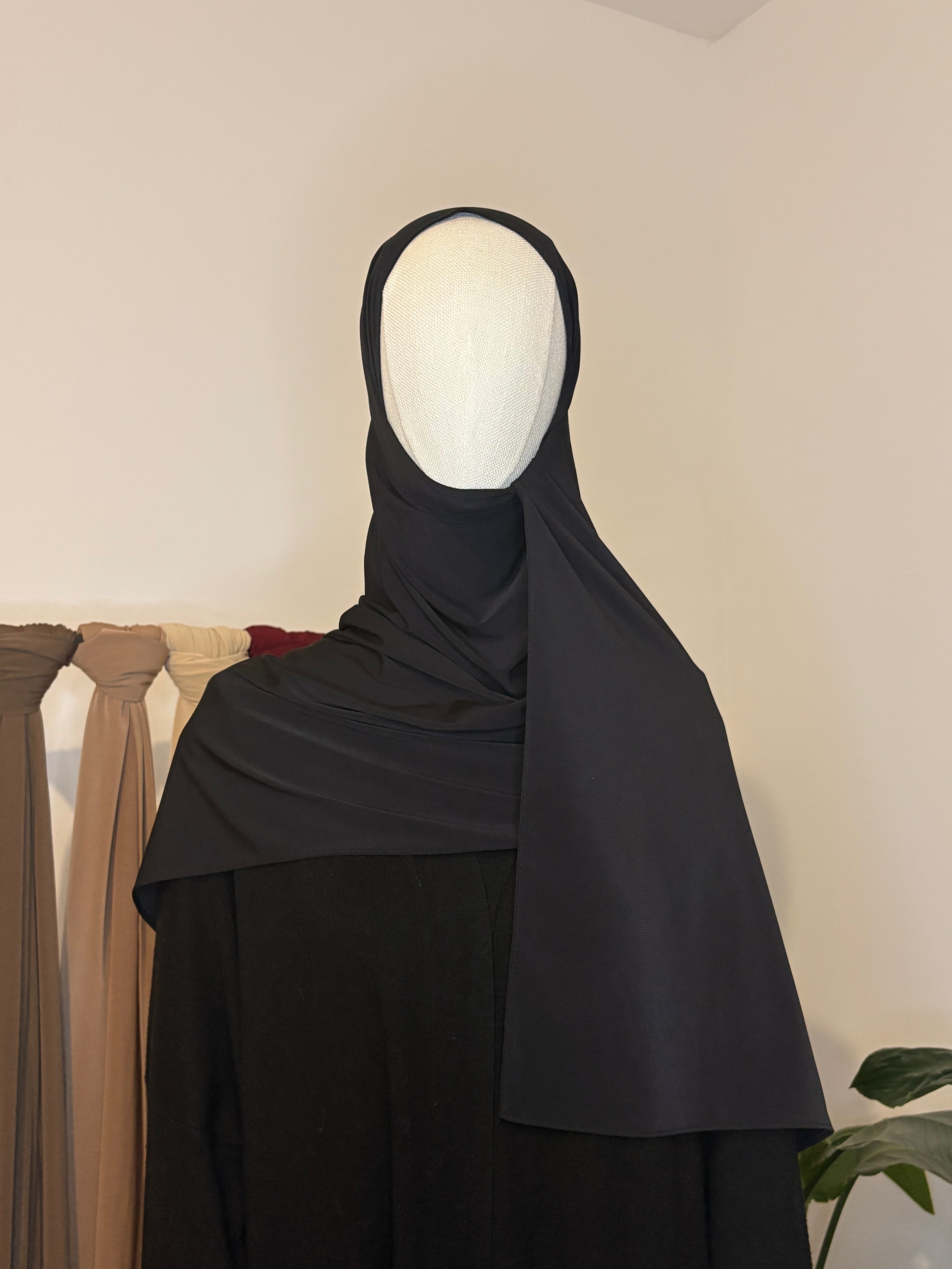 hijab jersey premium noir