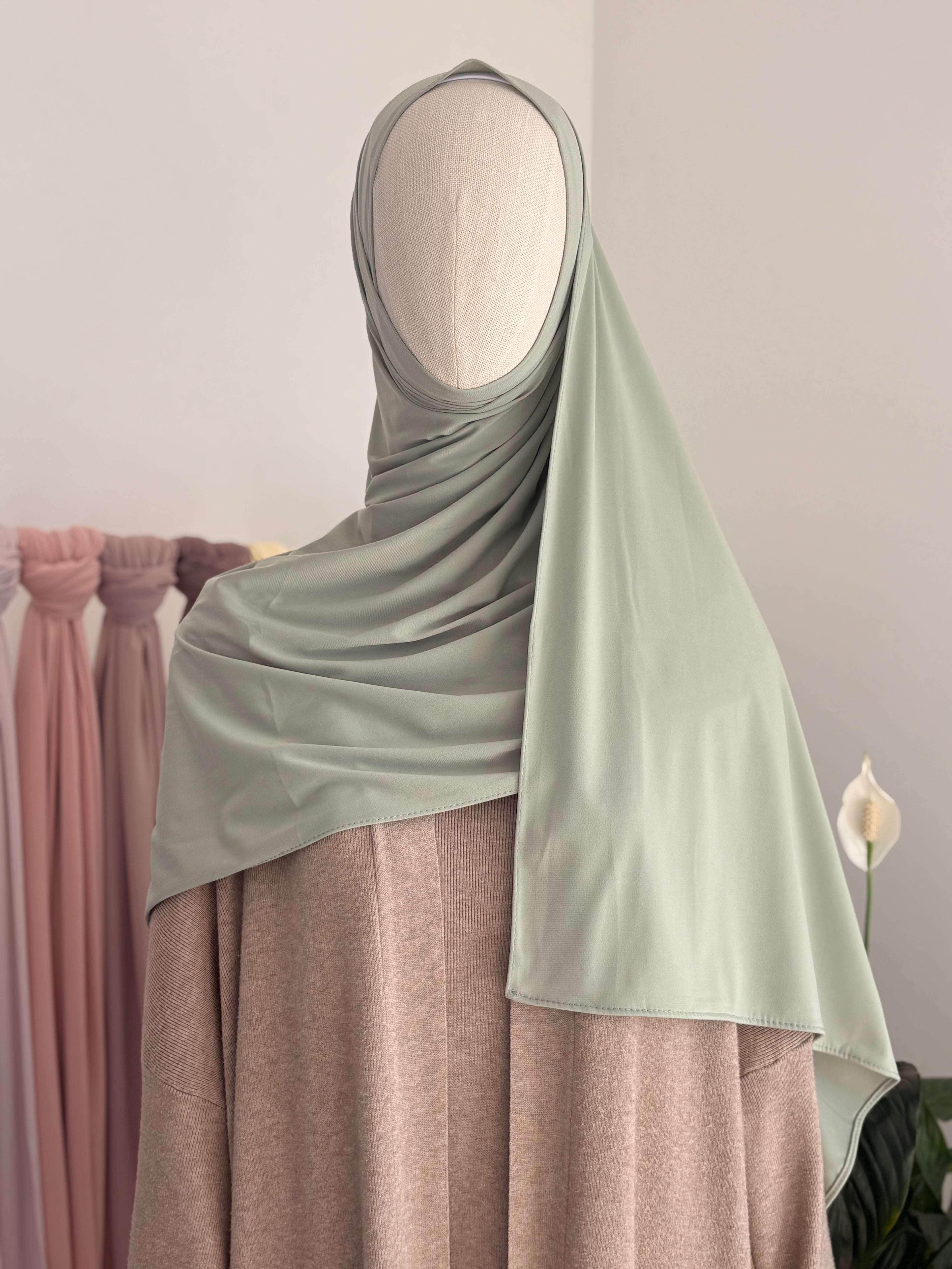hijab jersey premium vert d'eau
