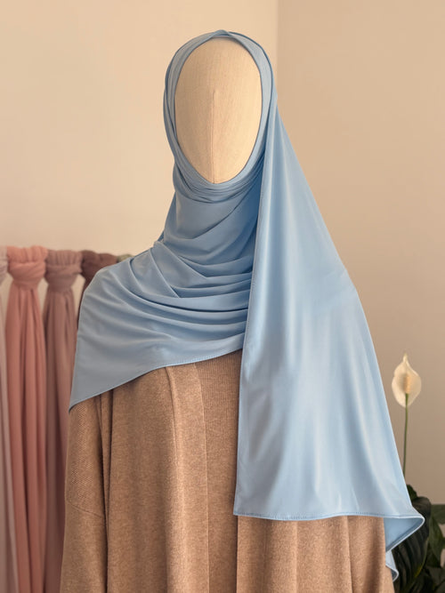 hijab jersey premium bleu
