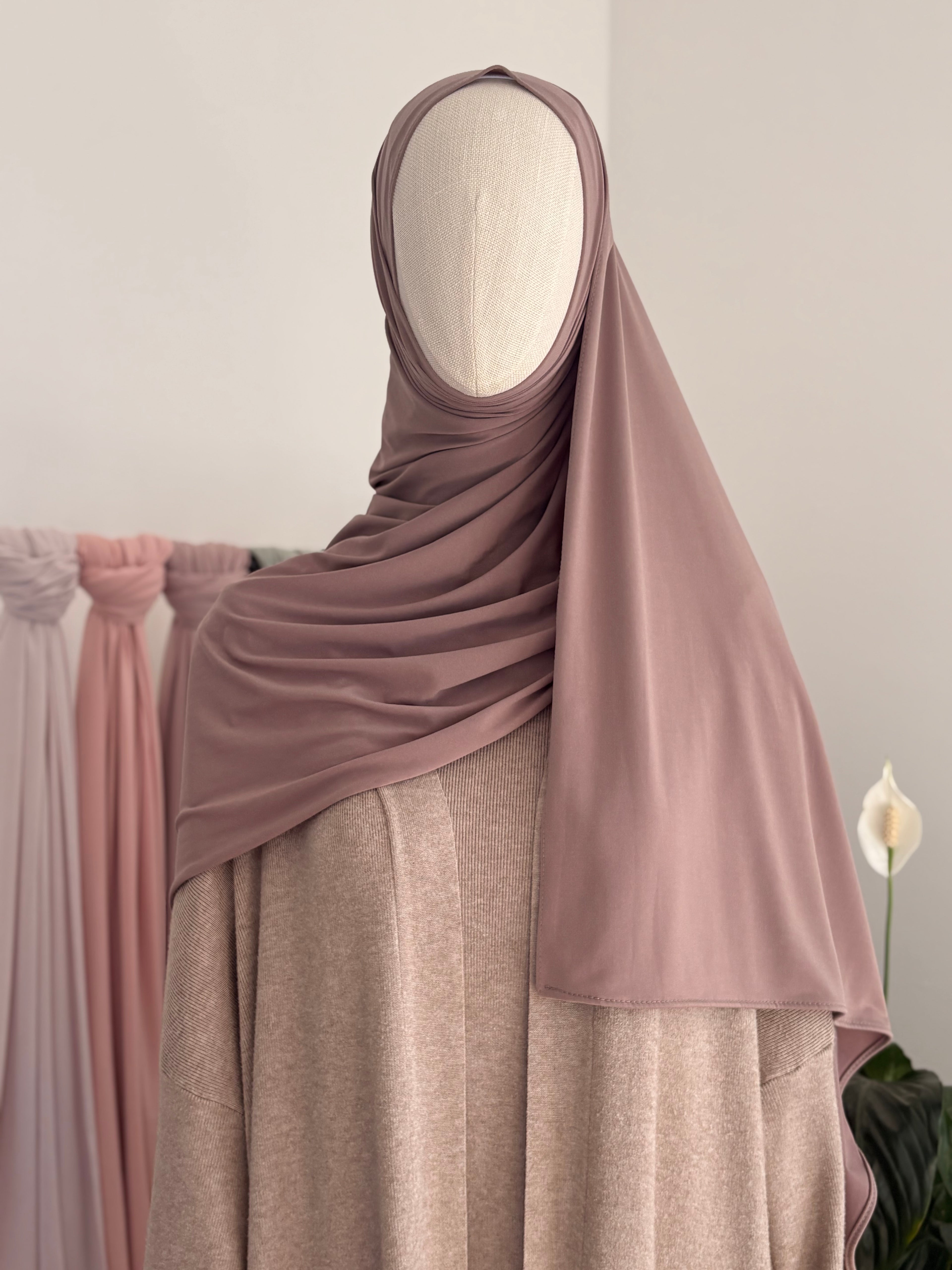 hijab jersey premium taupe